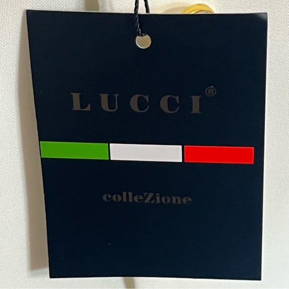 Lucci Collezione Mens Italian White Sz 44R Hand Tailored Blazer Suit Jacket New - Picture 14 of 16